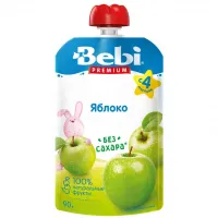 Пюре Bebi Premium яблоко 90г с 4 месяцев
