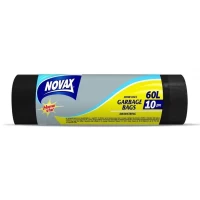 Novax Pungi de gunoi 60l / 10 buc cu legaturi 3406/9446