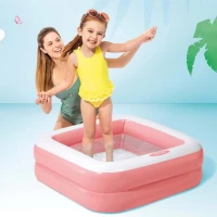 Piscină gonflabilă pentru copii Play Box cu bază gonflabilă, 86×25 cm, 57 L, 2 culori, 1–3 ani, Inte - thumbs image 2