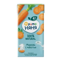 FrutoNanny Suc din morcovi cu pulpa (4+ luni), 200 ml