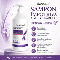 Dermokil sampon 1000 ml anti cadere parului Biotin, Caffeine - thumbs image 4