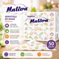 Maliva servetele de masa 33x33 50 buc Print - thumbs image 2