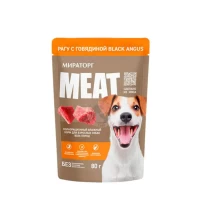 Meat Hrana pentru caini ragu vita Black Angus 80g