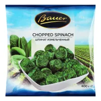 Шпинат измельченный быстрозамороженный Bauer м/у 400г - thumbs image 2