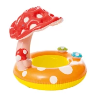 Colac gonflabil cu scaun si baldachin Ciuperca, 69 cm, max. 15 kg, 1–2 ani, Intex (56574)