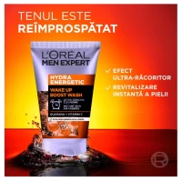 L'Oreal Paris Men Expert Hydra Energetic Охлаждающий очищающий гель для мужчин, 100 мл - thumbs image 2