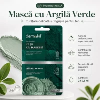 Dermokil Masca franceza cu argila verde cu efect peeling 2x7,5ml - thumbs image 2