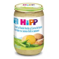 HiPP Piure de Iepure, cartofi cu fasole cu sparanghel (12+ luni), 220 g