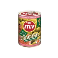 Masline verzi umplute cu creveți, Itlv (110g - 200/220) 314ml