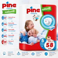 Pine Classic Jumbo Scutece Junior Nr.5 11-25kg 58 buc - thumbs image 2