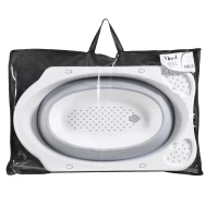 Складная ваночка с градусником Moni Grey, 84 см - thumbs image 2