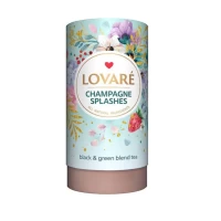 Lovare Ceai 80 g negru si verde Splashes of Champagne, capsuni si petale de albastrele - thumbs image 1