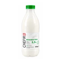 Milk Mark Chefir cu bifidobacterii 900g, 2,5% Sticla