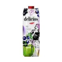 Delicios яблочно и черносмородиновый нектар 1 л