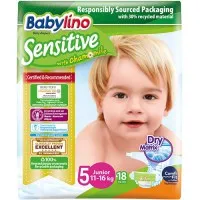 Подгузники Babylino Sensitive N5 11-25кг, 18шт - thumbs image 1