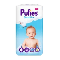 Pufies Scutece Sensitive MP MAX+ N4+ 10-15kg 52buc