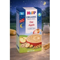 HiPP Terci cu lapte, fulgi de ovăz bio cu mere Goodnight (6+ luni), 250 g - thumbs image 2