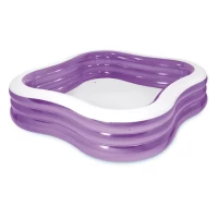Piscină gonflabilă pentru familie Beach Wave Swim Center, 229×229×56 cm, 1250 L, 6+ ani, Intex