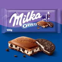 Шоколад Milka молочный 42% с кусочками Oreo 100г - thumbs image 3