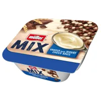 Muller Mix iaurt cu aroma de vanilie cu bile de cereale si ciocolata alba 130 g - thumbs image 2
