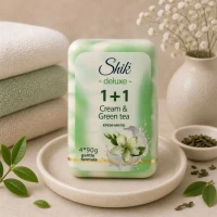 Shik Крем мыло туалетное Deluxe Крем & Зелёный чай 4x90 г - thumbs image 2