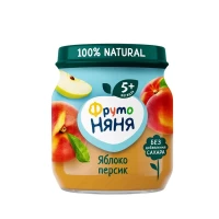 FrutoNanny Piure de mere si piersici 100g