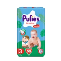 Pufies Pants Fashion & Nature, Maxi Pack Nr.3 Midi 6-11 kg 50 buc