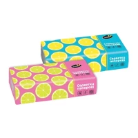Silken servetele cosmetice 150 buc 2-str Lemon - thumbs image 3