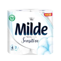 Milde Туалетная бумага, 3 слоя, 4 рулона Sensitive