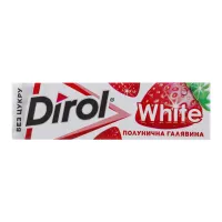 Резинка жевательная без сахара Клубничная поляна White Dirol 14г