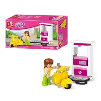Pink Dream Mini Gas Station, 37 de bucăți, Sluban - thumbs image 3