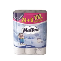 Maliva Туалетная бумага 24+6 рул 3 слоя Arctic