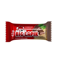 Big Lapik Branzica glazurata cu biscuiti si cacao 45 gr