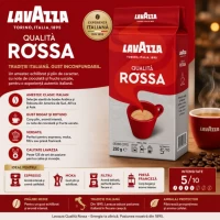 Кофе натуральный жареный молотый Qualita Rossa Lavazza 250г - thumbs image 2