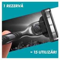 Gillette Rezerve aparat de ras Mach3 4buc Charcoal - thumbs image 5