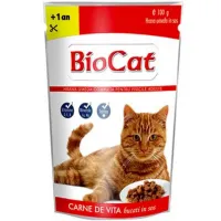 Bio Cat Conserva pentru pisici 100g vita