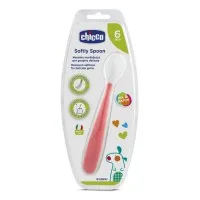 Ложка Chicco из мягкого силикона Красная (6+ мес.)