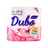 Divo Hartie igienica 4 buc 2 straturi Decor Roz