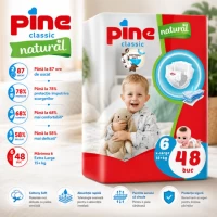 Pine Classic Jumbo Scutece Extra Large Nr.6 15+kg 48 buc - thumbs image 2