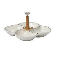Suport pentru fructe uscate, 4sectii, ceramica, 54x29x54mm