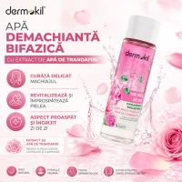 Dermokil Demachiant bifazic cu apa naturala de trandafiri 150 ml - thumbs image 2