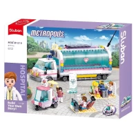 Set de constructie Clinica mobila pe roti, 477 elem.