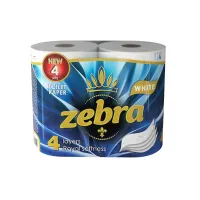 Zebra Hartie igienica 4 role 4 straturi White