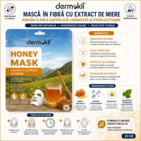 Dermokil Masca tip servetel pentru fata Honey 20 g - thumbs image 2