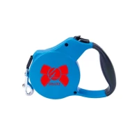 4Dog Deluxe Lesa Retractabila talie Mini 3M pana la 12 kg albastru