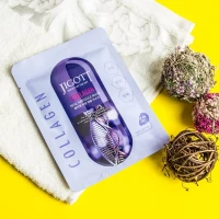Антивозрастная ампульная маска для лица с коллагеном Real Ampoule Mask Collagen, JIGOTT 27 мл - thumbs image 2