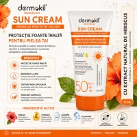 Dermokil crema protectia solara 75 ml SPF 50+ - thumbs image 2