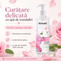 Dermokil Gel de curatare faciala cu apa naturala de trandafiri 200 ml - thumbs image 2