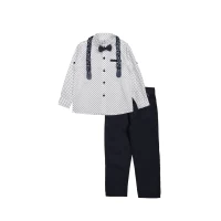 Terry costum pentru baieti 5-8 ani, cu cămașă cu model de fluturi, 6304 - thumbs image 3