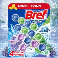 Bref Блок туалетный для унитаза Power Active Lavender Field & Pine 4*50 г - thumbs image 2